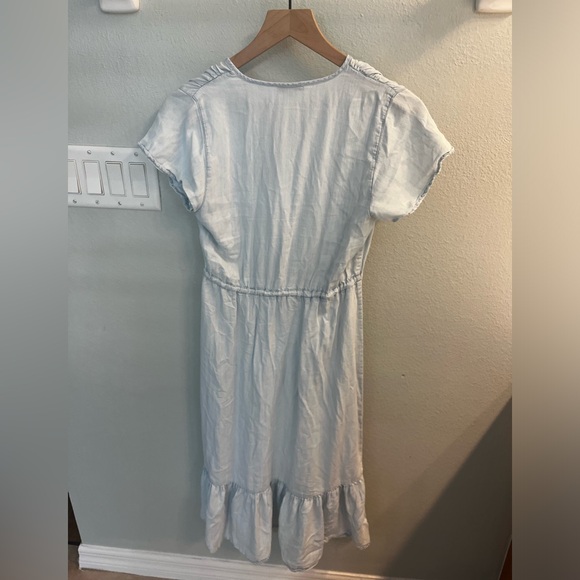 Rails Kiki Cinched Waist Tie In Light Vintage Button-Front Dress Size xxs - Picture 4 of 4